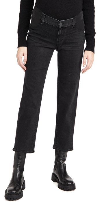 paige maternity noella straight jeans black willow 24