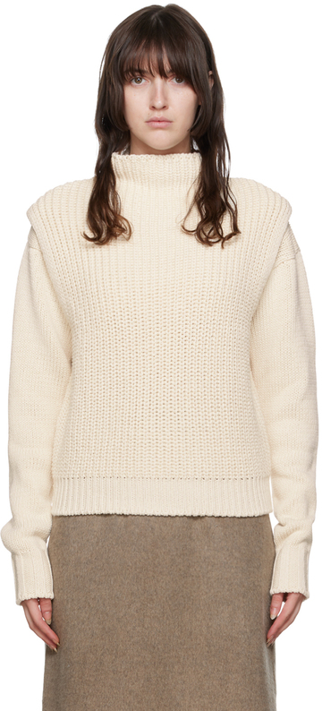 LE17SEPTEMBRE Off-White Layered Sweater Set in ivory