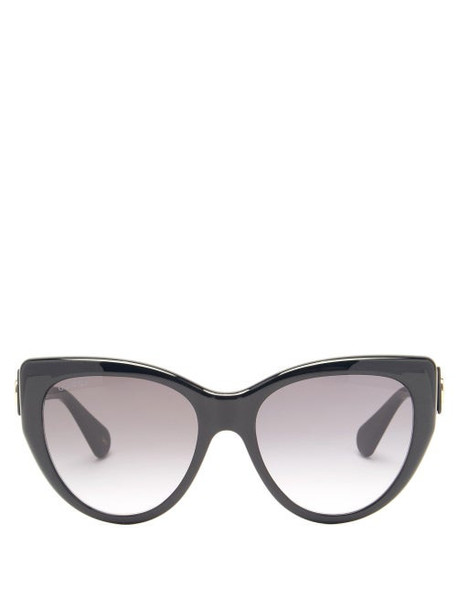 Gucci - GG-logo Oversized Cat-eye Acetate Sunglasses - Womens - Black