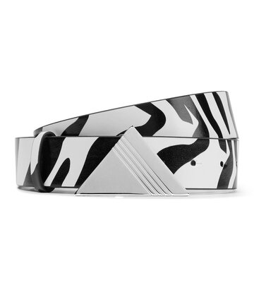 The Attico Animal-printed leather belt in black