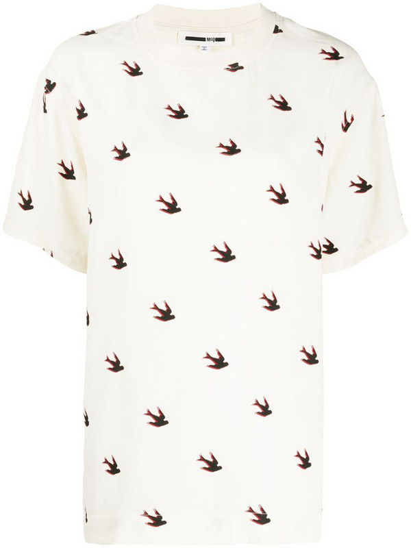 McQ Swallow swallow print T-shirt in neutrals