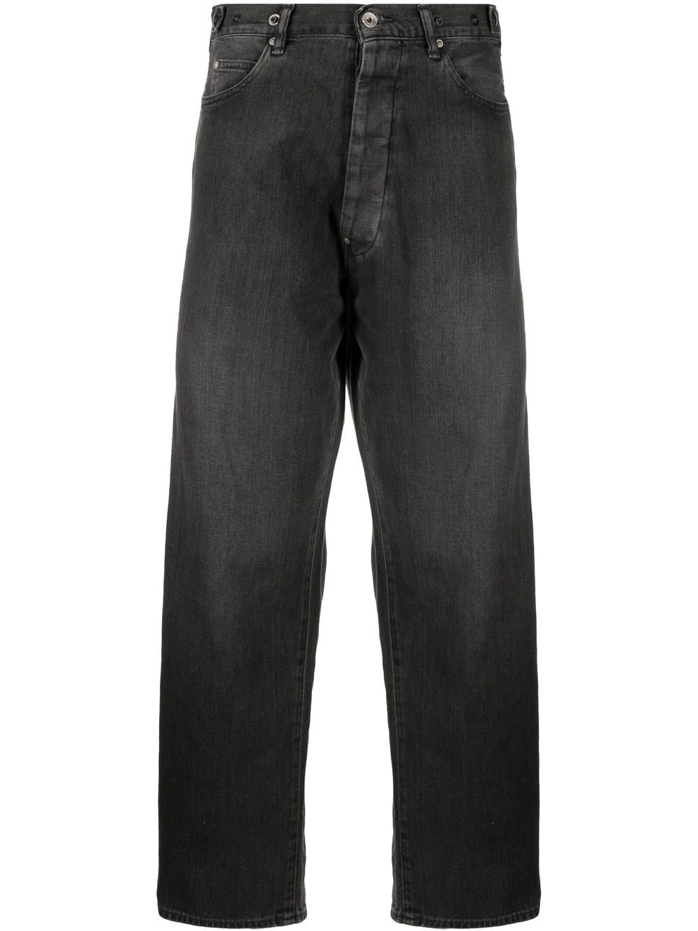 Chimala wide-leg cropped jeans - Black