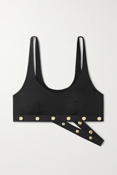 Agent Provocateur - Donia Embellished Cutout Bikini Top - Black