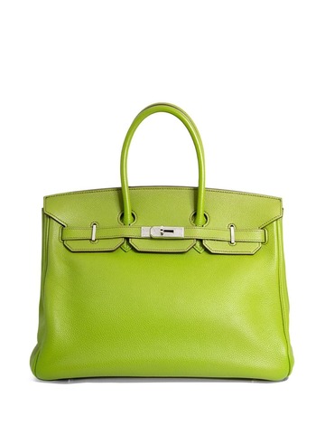 hermès 2007 pre-owned birkin 35 handbag - green