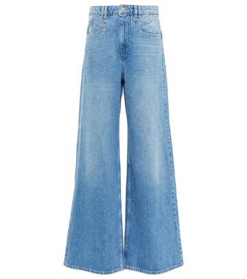Isabel Marant Lemony high-rise wide-leg jeans in blue
