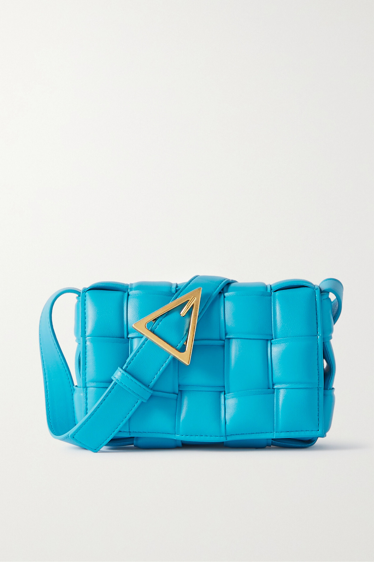 Bottega Veneta - Cassette Small Padded Intrecciato Leather Shoulder Bag - Blue