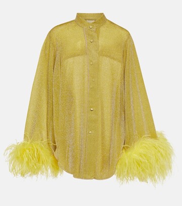 oseree oséree lumière plumage long pants in yellow