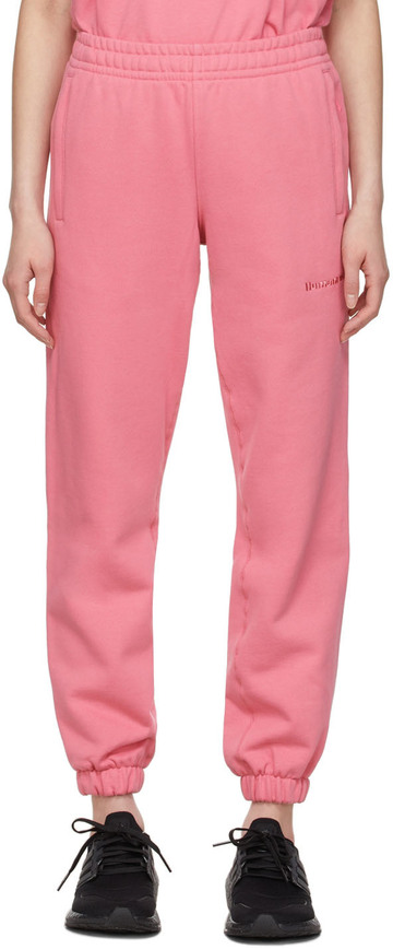adidas x Humanrace by Pharrell Williams Pink Humanrace Basics Cotton Lounge Pants in rose