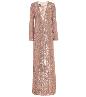 Monique Lhuillier Sequined gown in pink