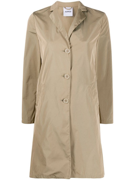 Aspesi single-breasted trench coat in neutrals