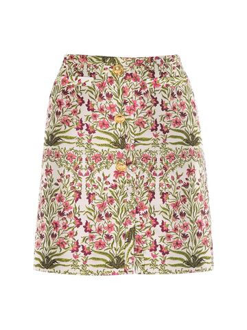 giambattista valli floral jacquard mini skirt