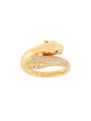 nialaya jewelry panther twisted ring - gold