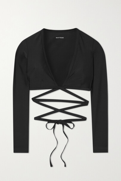 Matteau - + Net Sustain The Wrap Sun Bikini Top - Black