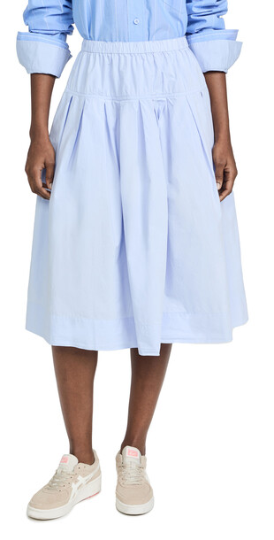 Alex Mill Pull-On Skirt in Paper Cotton in blue