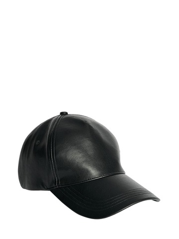 stand studio connie faux leather baseball hat in black