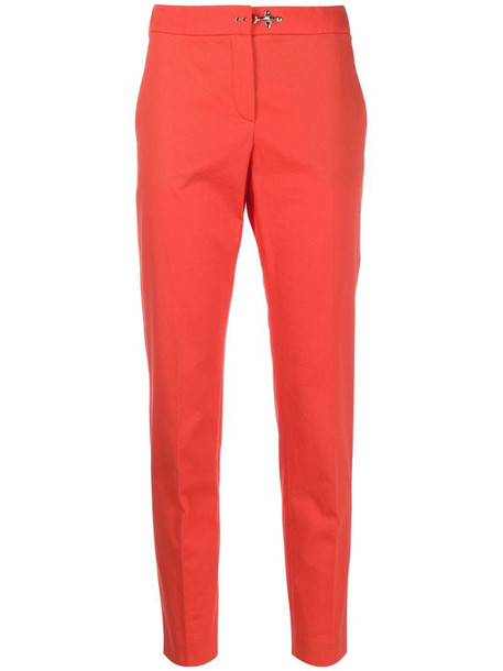 Fay high-rise cropped tapered trousers in orange