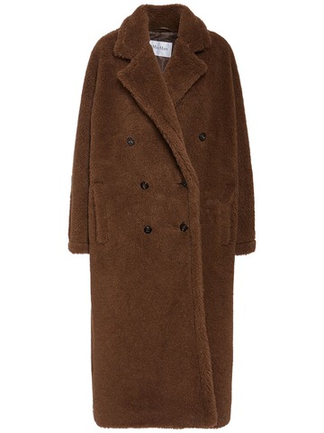 MAX MARA Faust Oversized Alpaca Blend Midi Coat in brown
