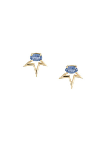 LE STER 18kt yellow gold sapphire Whaam earrings