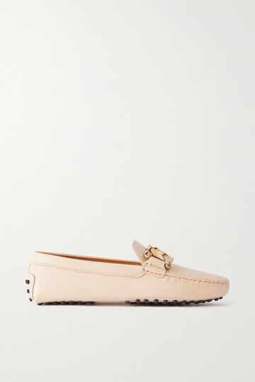tod's - gommini embellished leather loafers - neutrals