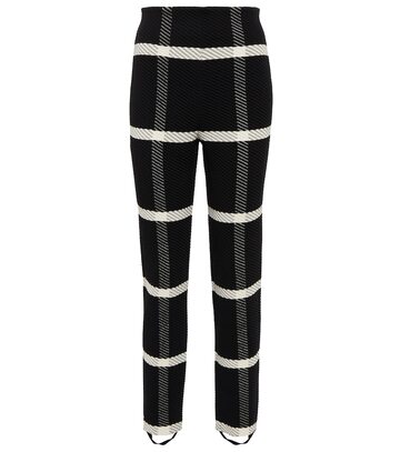 Alaia Checked wool-blend stirrup leggings