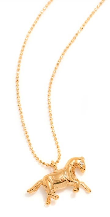 marni metal gold chain necklace with charm gold one size