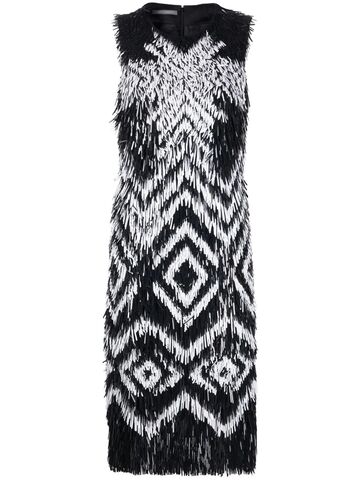 Alberta Ferretti Dress With Sequin Embroidery in nero / bianco