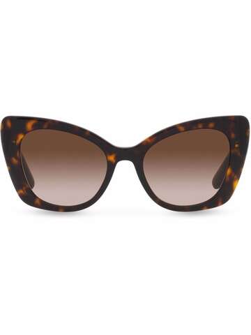 dolce & gabbana eyewear dg crossed sunglasses - brown