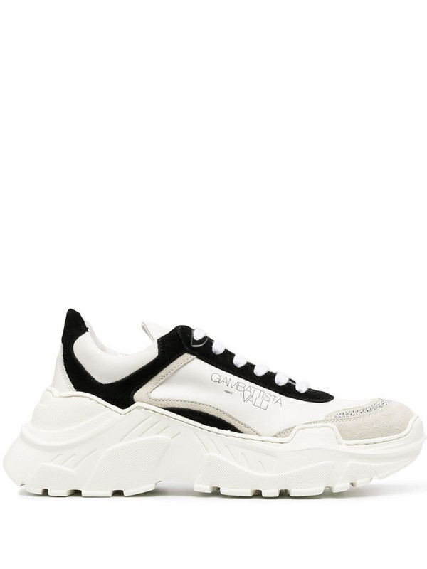 Giambattista Valli rhinestone embellished chunky sneakers in white