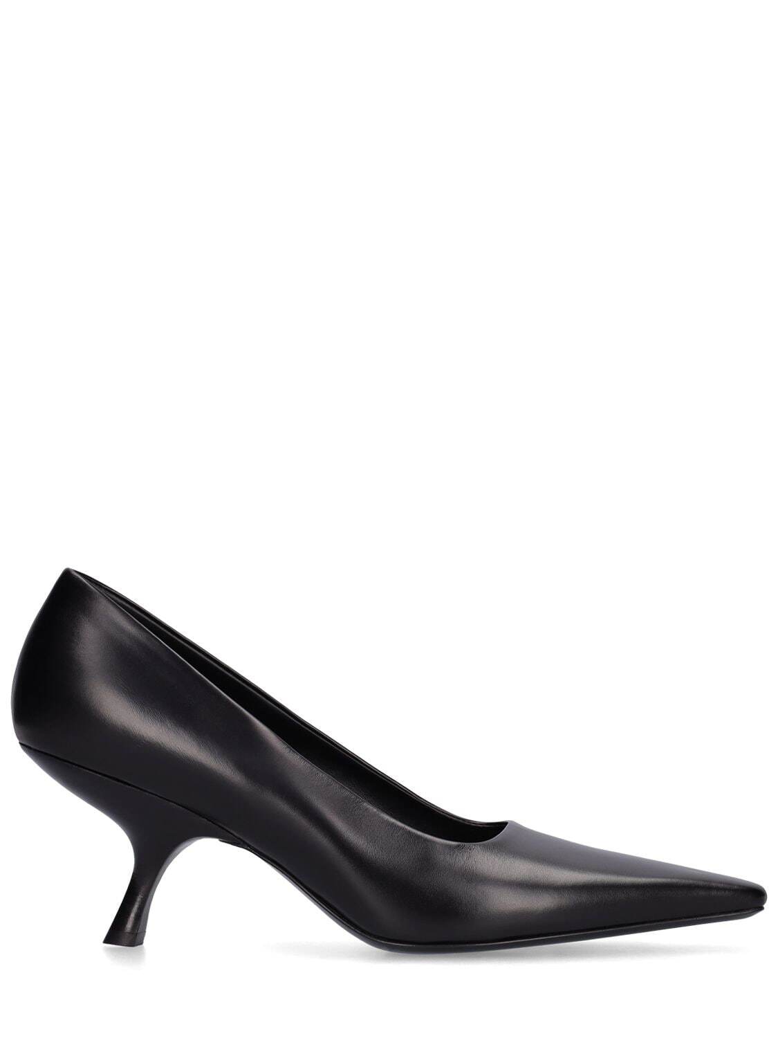 THE ROW 65mm Leather Pumps in black