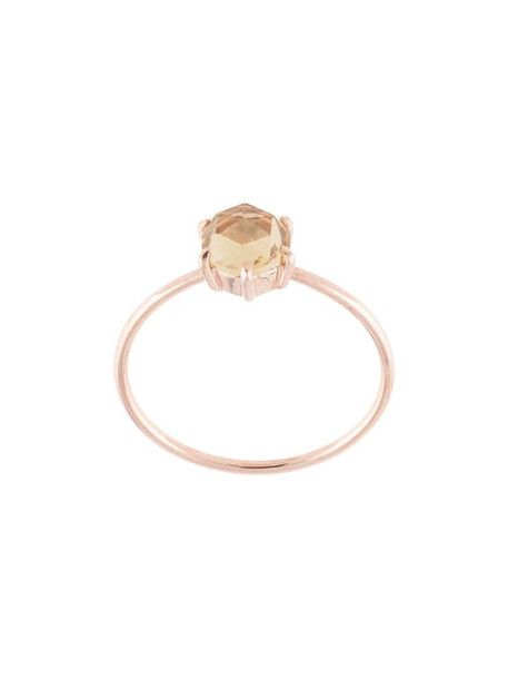 Natalie Marie 9kt rose gold quartz Rose Cut ring