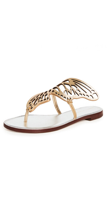 Sophia Webster Talulah Flat Sandals in gold