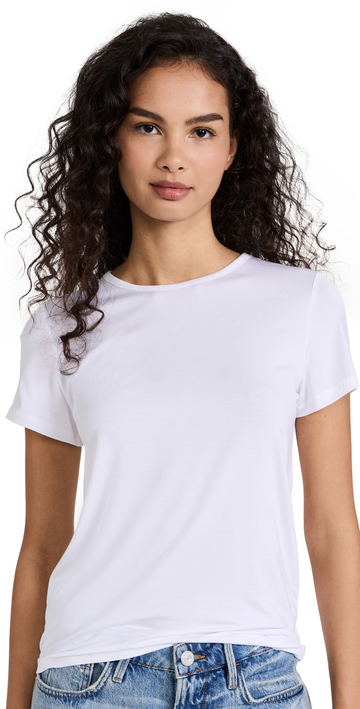 Stripe & Stare Kerri Rosenthal Love is Here T-Shirt in white