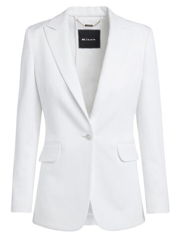 Kiton Jacket Viscose in white