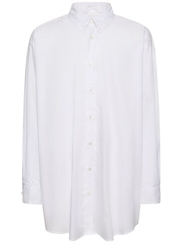 maison margiela oversize classic button down shirt in white