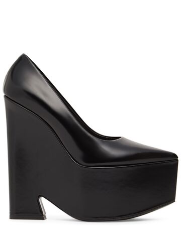 versace 170mm tempest patent leather pumps in black