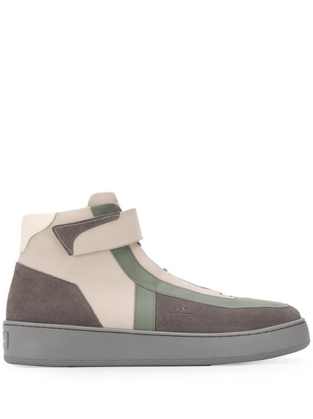 A-COLD-WALL* contrast-panel high-top trainers in grey