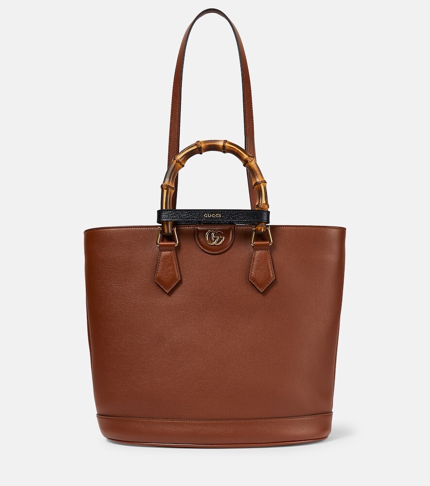 Gucci Gucci Diana leather tote bag in brown