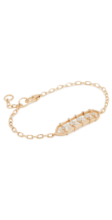 Jade Trau 18k Penelope Floating Diamond Bracelet in gold