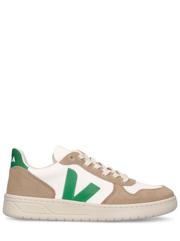 veja v-10 sneakers in emerald / sand / white