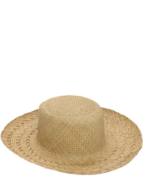 SAINT LAURENT Honolulu Panama Straw Hat in sand
