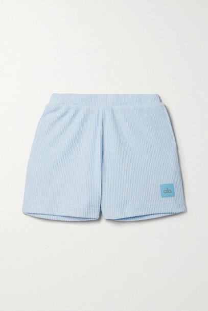 Alo Yoga - Muse Ribbed-knit Shorts - Blue