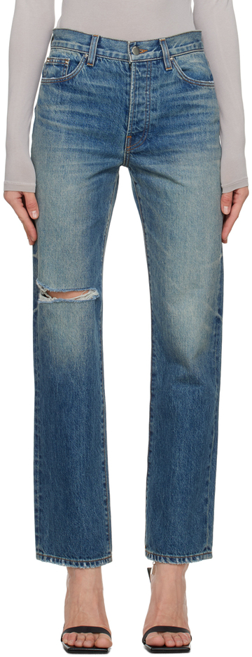 amiri blue straight jeans