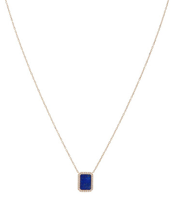 PersÃ©e 18kt gold necklace with diamonds and lapis lazuli