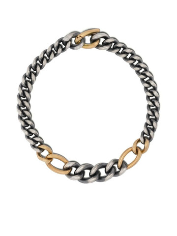 Hum 18kt yellow gold sterling silver chain bracelet