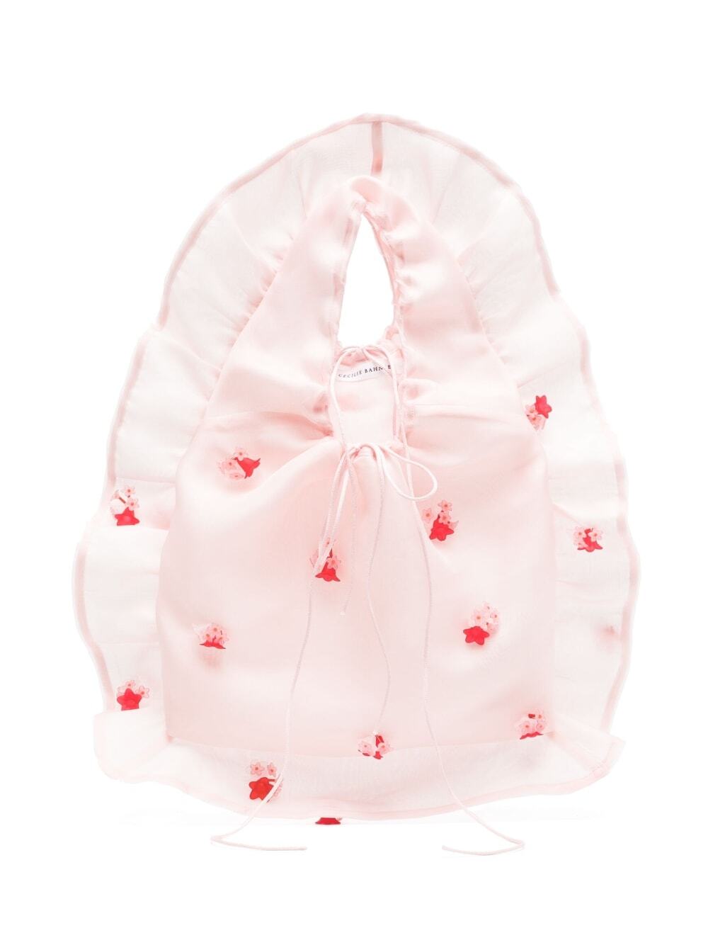 Cecilie Bahnsen Sapphire ruffled silk bag - Pink