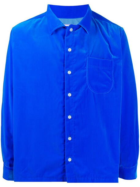 ERL corduroy spread-collar shirt in blue