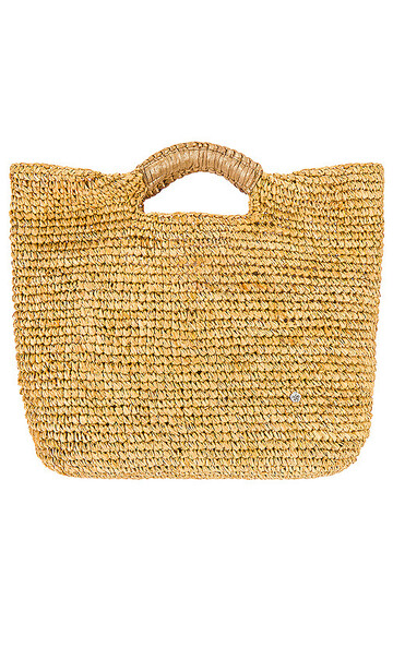 florabella Small Napa Lux Bag in Tan in natural / gold