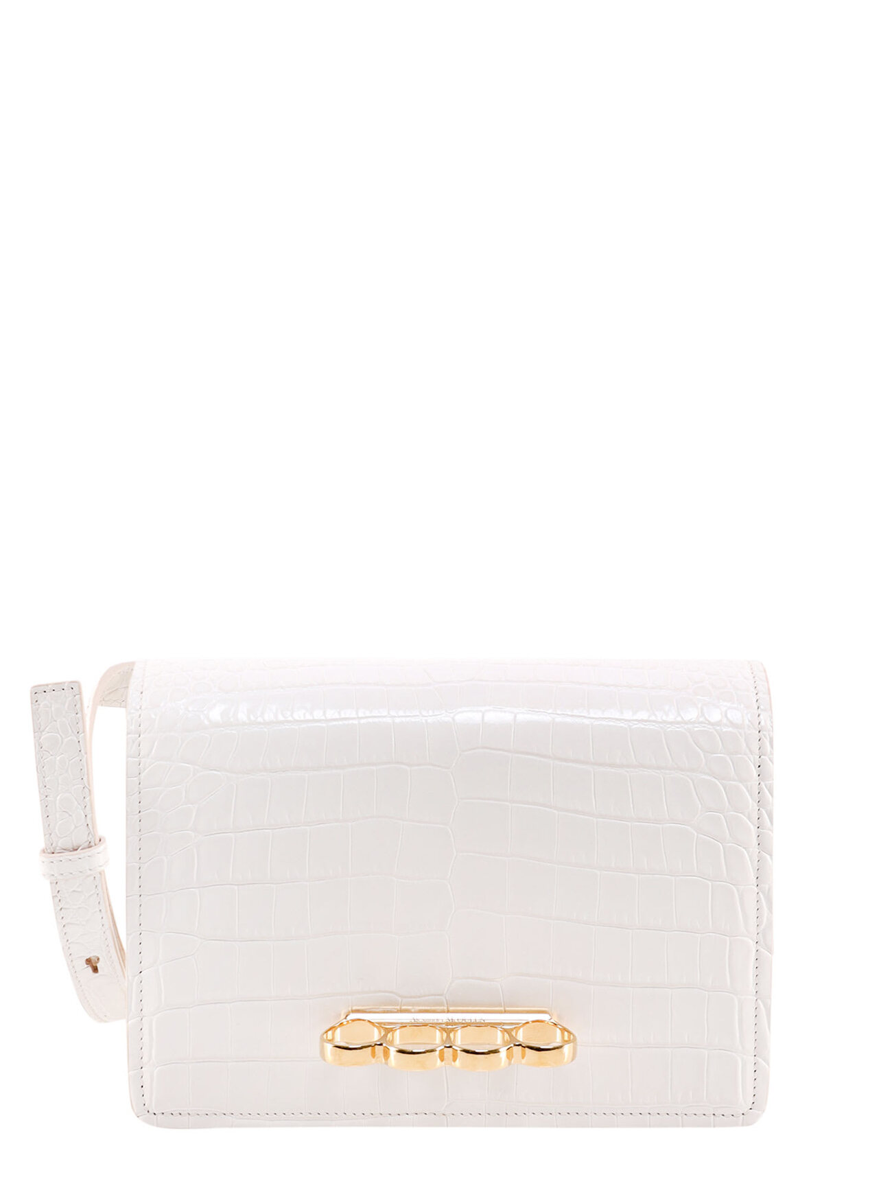 Alexander McQueen The Four Ring Shoulde Bag in white