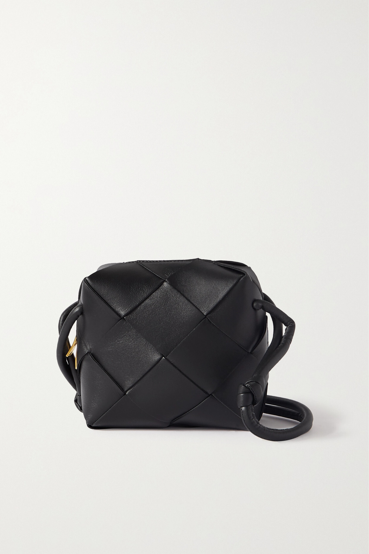 Bottega Veneta - Camera Mini Intrecciato Leather Shoulder Bag - Black