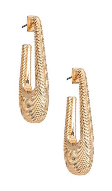 ettika hoop earring in metallic gold